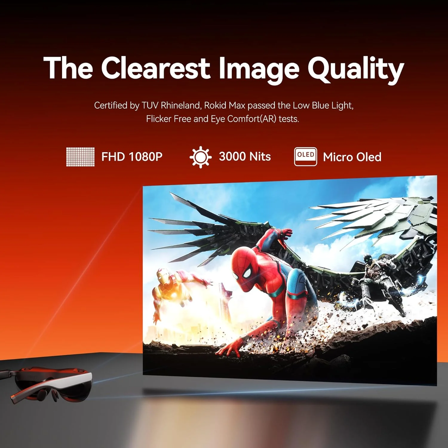 Lentes AR Rokid Max 2 | Pantalla Micro OLED 215" - Image 4