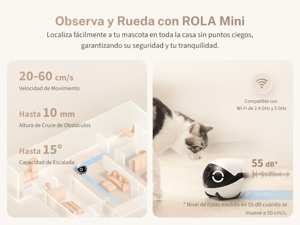 Robot Cámara ROLA Mini para Mascotas | 2K y Audio 2 Vías - Image 3